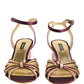 Purple Gold Keira Pearl Heels Sandals Shoes