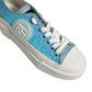 Blue White Sequin Logo Low Top Sneakers Shoes