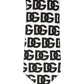 White Black Logo Monogram Wide Adjustable Men Necktie Tie