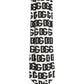 White Black Logo Monogram Wide Adjustable Men Necktie Tie