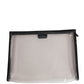 Transparent PVC Clutch Pouch Purse Branded Logo Plaque Bag