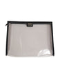 Transparent PVC Clutch Pouch Purse Branded Logo Plaque Bag