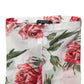 White Nylon Floral Print Tights Stockings Socks