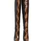 Brown Exotic Leather Knee High Boots Shoes