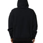 Black Anchor Print Hooded Sweatshirt Sweater