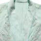 Mint Green Silk Lace Trim Abaya Maxi Dress