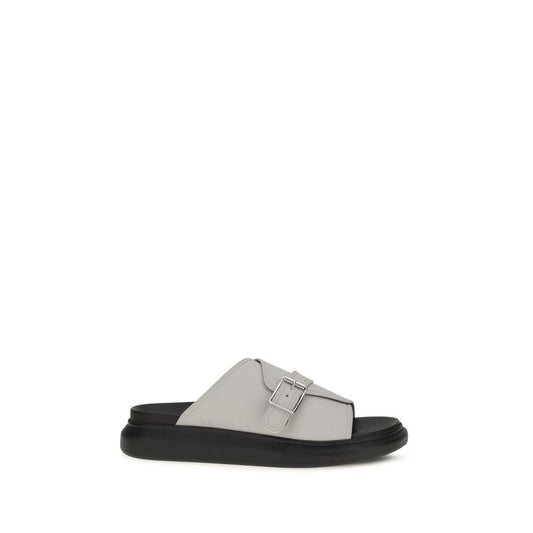 Gray Polyurethane Platform Sandals