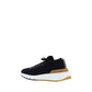 Black Cotton Athletic Sneakers