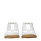 White Leather Low Top Sneakers