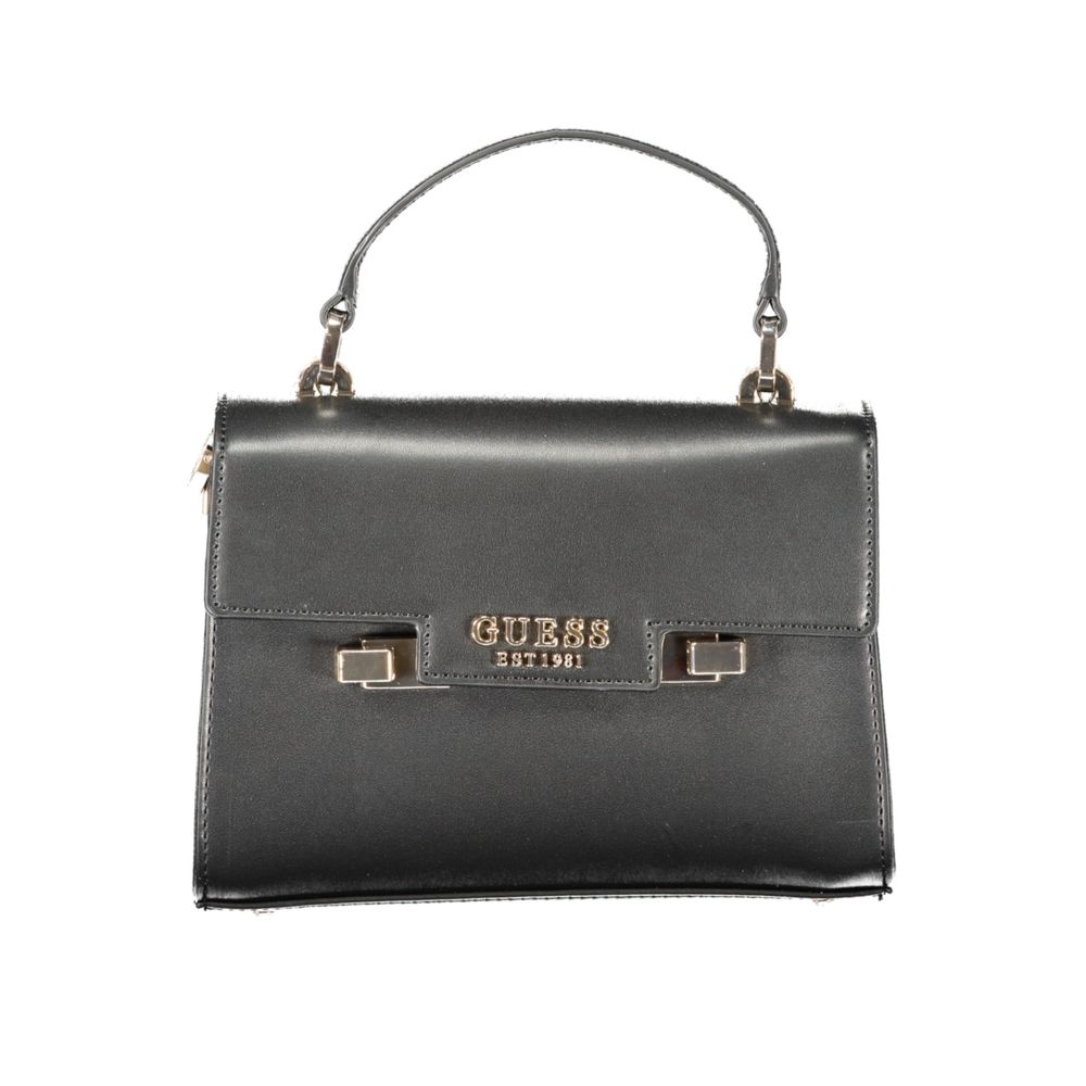 Black Polyethylene Women Handbag