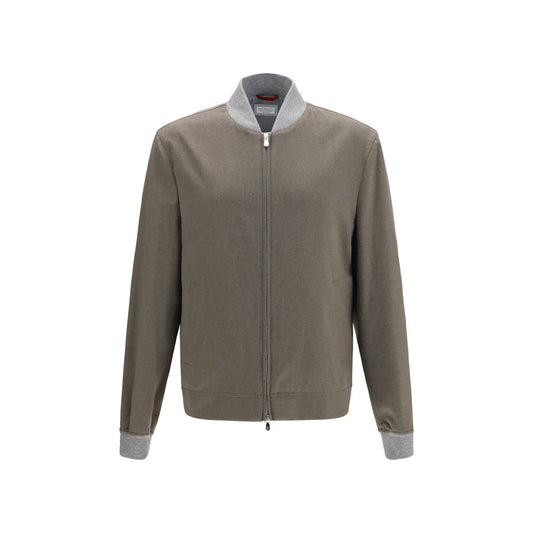 Bicolor Cashmere Bomber