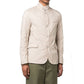 Beige Polyamide Full-Length Jacket