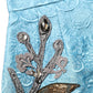 Blue Jacquard Embroidered A-line Midi Skirt