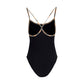 Black Elastane One-Piece Swimsuit