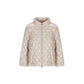Beige Polyamide Full-Length Jacket