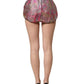 Pink Floral HighWaist Jacquard Hotpants Shorts