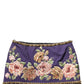 Purple Floral Embellsihed MidWaist Mini Skirt
