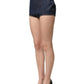 Blue Cotton High Waist Denim Hotpants Shorts