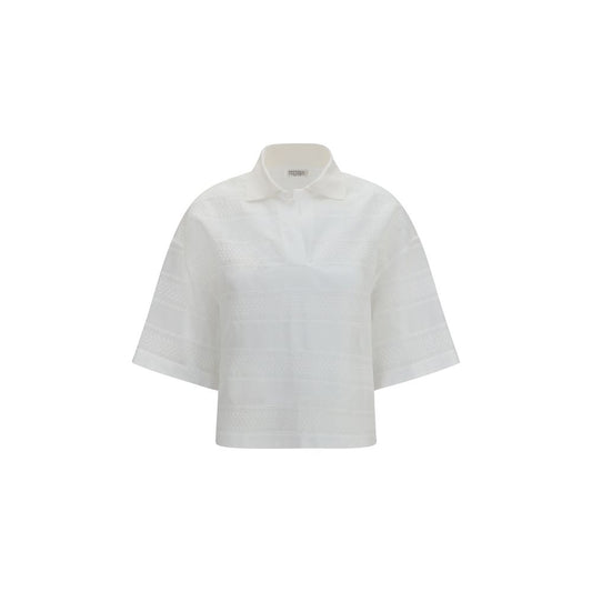 White Cotton Polo Shirt