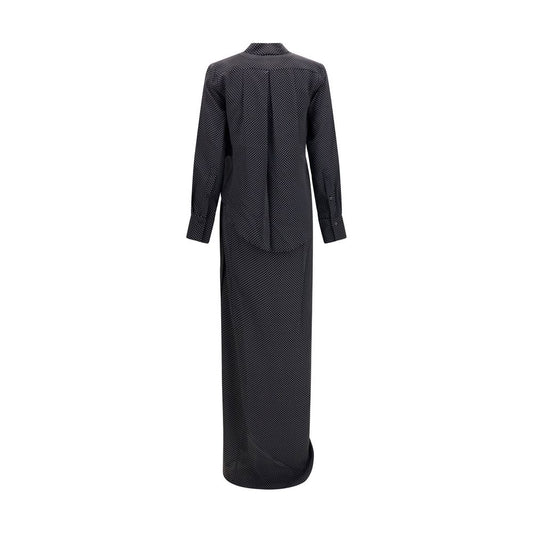 Black Silk Long Dress