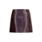 Bordeaux Cotton Mini Skirt