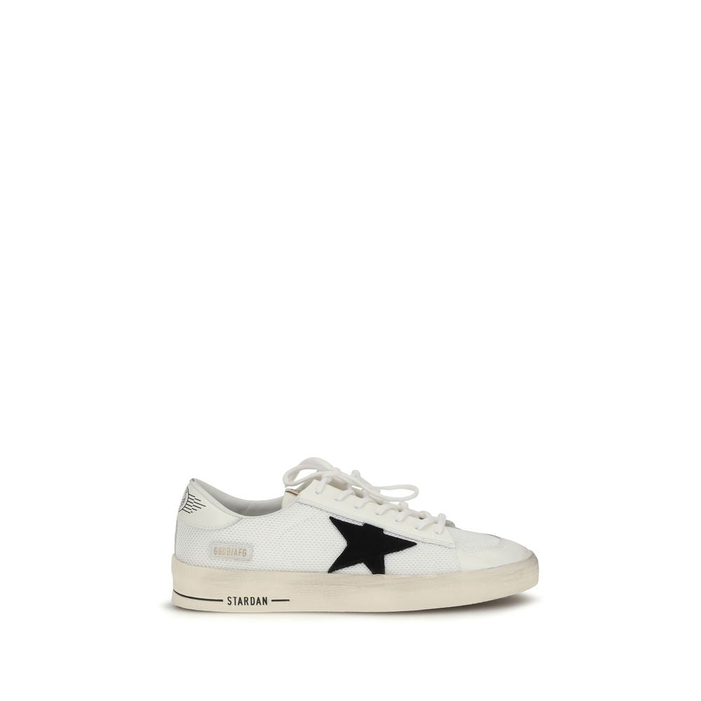 White Calf Leather Bos Taurus Sneakers