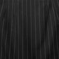 Black Pinstriped HighWaist Pencil Cut Skirt