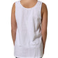 White Cotton Round Neck Sleeveless Tank Top