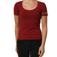 Black Wool Knit Deep V-Neck Long Sleeves Top