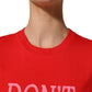 Red Graphic Cotton Jersey Crew Neck T-shirt