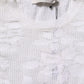 White Floral Lace Knit Fabric Short Sleeves Blouse Top