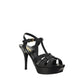 Black Calf Leather Bos Taurus Platform Sandals