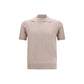 Beige Cotton Polo Shirt