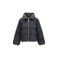 Black Viscose Full-Length Jacket