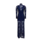 Blue Polyamide Long Dress