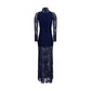 Blue Polyamide Long Dress