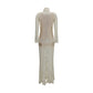 Beige Polyamide Long Dress