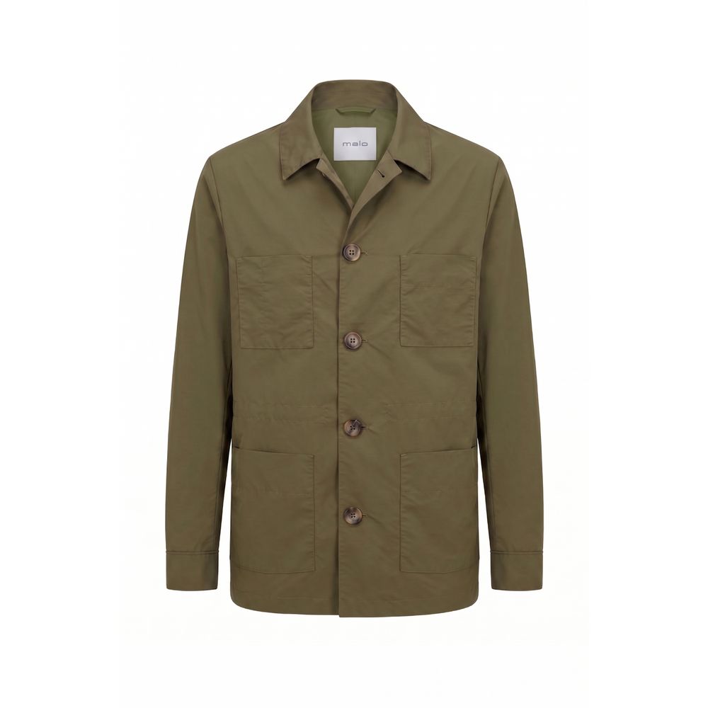Green Nylon Men Jacket