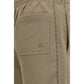 Brown Cotton Bermuda Shorts