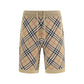 Beige Cotton Bermuda Shorts