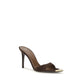 Brown Calf Leather Bos Taurus Stiletto Heel Sandals