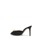 Black Calf Leather Bos Taurus Stiletto Heel Sandals