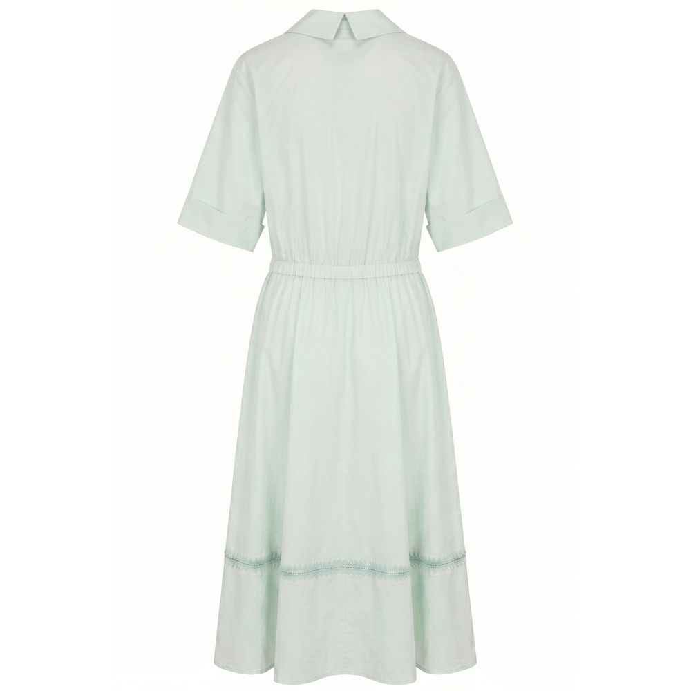 Green Cotton Women Dress