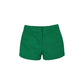 Green Cotton Womens Shorts