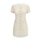 Beige Polyester Casual Dress