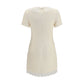 Beige Polyester Casual Dress