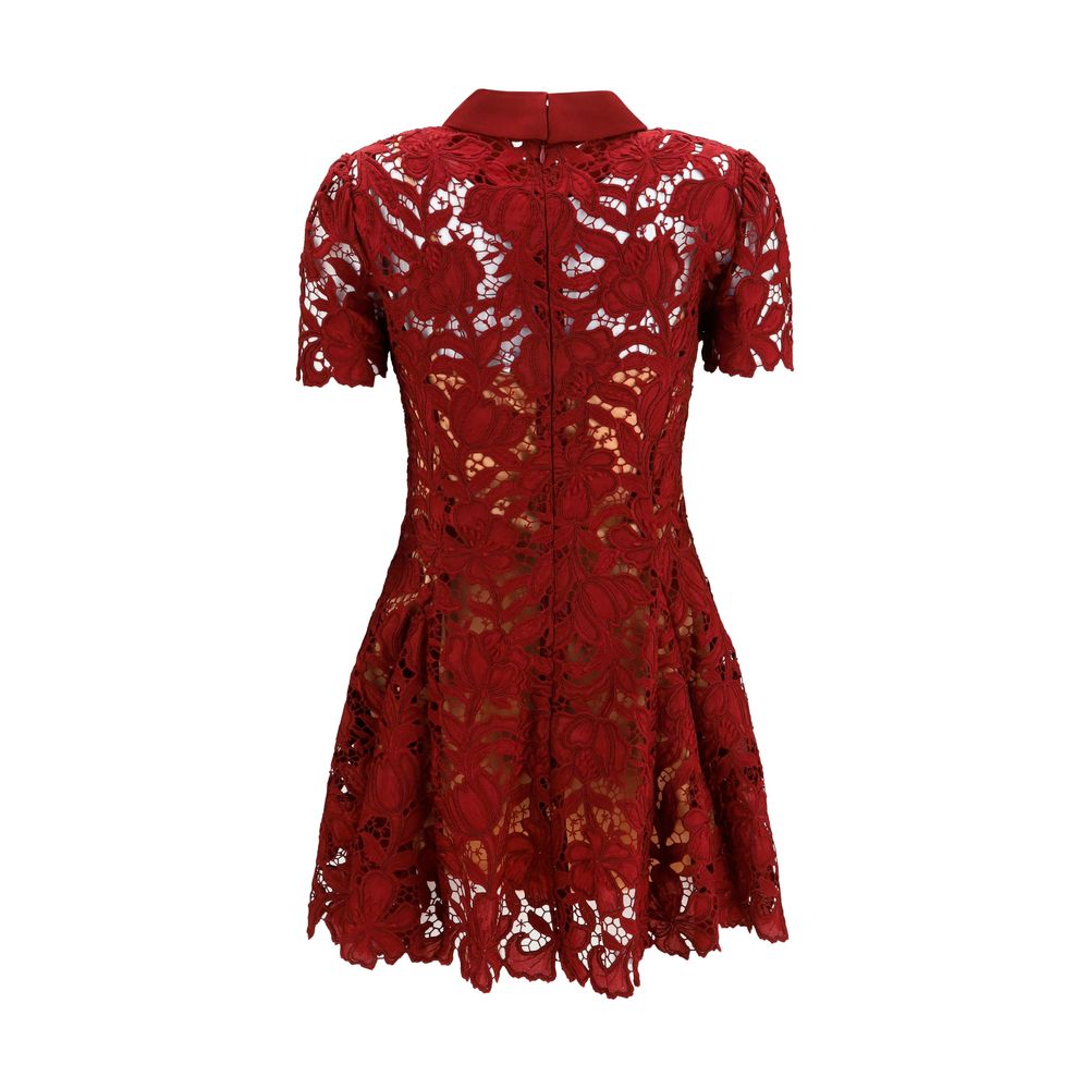 Bordeaux Polyester Cocktail Dress