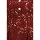Bordeaux Polyester Cocktail Dress