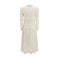 Beige Polyester Cocktail Dress