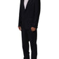 Dark Blue Single Breasted 2 Piece Men Suit